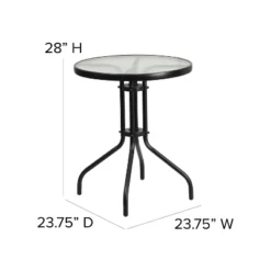 Emma And Oliver Three Piece Patio Table Set With Round Metal Frame Table With Tempered Glass Top And Two Flex Comfort Stacking Chairs 15 Emma And Oliver Three Piece Patio Table Set With Round Metal Frame Table With Tempered Glass Top And Two Flex Comfort Stacking Chairs -Home office GUEST ae40b841 f891 48fd af5f 3f0460400f2a