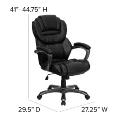 Emma And Oliver High Back Executive Swivel Ergonomic Office Chair With Accent Layered Seat/Back -Home office GUEST ae5f8b4a 0f6a 4a79 91a5 cdbefddaff06