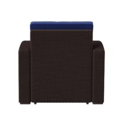 Emma And Oliver Faux Rattan Chair With All-Weather Cushion -Home office GUEST af1aa07e 8589 4a85 bee6 ea1deccdb3d6