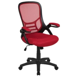 Emma And Oliver High Back Mesh Ergonomic Office Chair With Flip-up Arms -Home office GUEST af9ca28b a897 4ef5 a7df 6f79ac9982ee