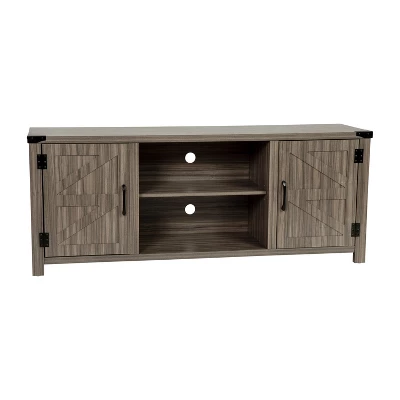 Emma And Oliver 59 Inch Barn Door TV Stand Fits Up To 65" TV's With Adjustable Shelf 13 Emma And Oliver 59 Inch Barn Door TV Stand Fits Up To 65" TV's With Adjustable Shelf - Image 13