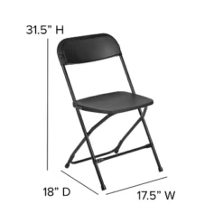 Emma And Oliver Set Of 6 Stackable Folding Plastic Chairs - 650 LB Weight Capacity -Home office GUEST b1921ec2 9188 4760 a3f4 b4540a1a425a