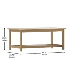 Emma And Oliver All-Weather Polyresin Two Tiered Adirondack Style Coffee Table With Slatted Top -Home office GUEST b1950ce6 a74b 4a06 9579 69207af8c882