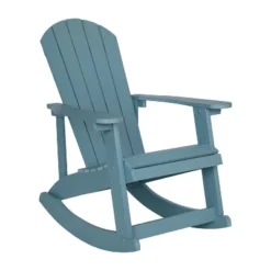 Emma And Oliver Classic All-Weather Poly Resin Rocking Adirondack Chair With Stainless Steel Hardware For Year Round Use -Home office GUEST b23174e3 f6c1 46c0 9962 dd2afc166e68