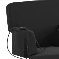 Emma And Oliver Extra Wide Foldable Reclining Heated Stadium Chair With Backpack Straps - Black -Home office GUEST b239be5d e627 4d53 9937 27dcc893d3d7