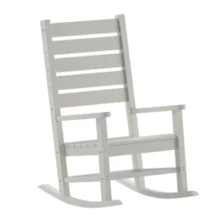 Emma And Oliver Set Of 2 Contemporary Rocking Chairs, All-Weather HDPE Indoor/Outdoor Rockers -Home office GUEST b430e3d5 4fd3 4ae2 be64 0d846beea396