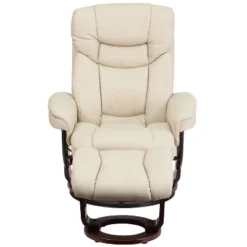 Emma And Oliver Multi-Position Recliner & Curved Ottoman With Swivel Wood Base -Home office GUEST b46f8d3a 2f0b 4614 825e 51b5fea678ed