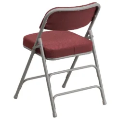 Emma And Oliver 2 Pack Premium Curved Triple Braced & Hinged Fabric Upholstered Metal Folding Chair -Home office GUEST b471b639 2bbc 4896 a12a a221a5775898