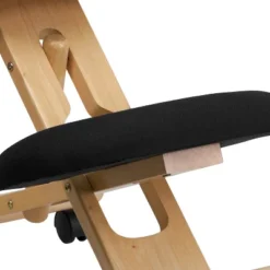 Emma And Oliver Mobile Wooden Ergonomic Kneeling Office Chair In Black Fabric -Home office GUEST b75e983f 32cd 4c48 adcf dd86d7f5f527