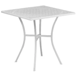 Emma And Oliver Commercial Grade 28" Square Colorful Metal Garden Patio Table -Home office GUEST b82ad41b ad42 4c4c 99a1 d8e91bb798a7