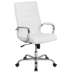 Emma And Oliver High Back Executive Swivel Office Chair With Metal Frame And Arms -Home office GUEST ba62219c 50b3 4d37 b966 30c4f5706ba1