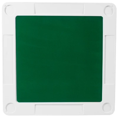 Emma And Oliver 34.5" Square 4-Player Folding Card Game Table With Green Felt And Cup Holders 6 Emma And Oliver 34.5" Square 4-Player Folding Card Game Table With Green Felt And Cup Holders - Image 6