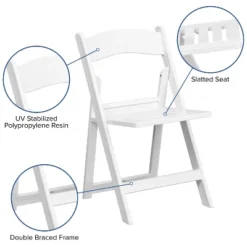 Emma And Oliver 4 Pack 1000 Lb. Capacity White Resin Folding Chair With Slatted Seat -Home office GUEST bb457b5d fb10 46ed bfa6 010957fe2db2