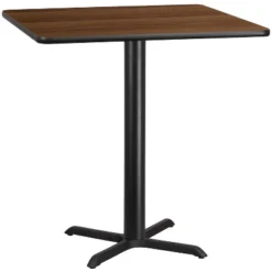 Emma And Oliver 42" Square Laminate Table Top With 33"x33" Bar Height Table Base -Home office GUEST bb9fb61d 5b46 4f8d b9ec 78224e0a64fd