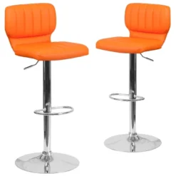 Emma And Oliver 2 Pack Contemporary Vinyl Adjustable Height Barstool With Vertical Stitch Back And Chrome Base 34 Emma And Oliver 2 Pack Contemporary Vinyl Adjustable Height Barstool With Vertical Stitch Back And Chrome Base -Home office GUEST bc837af3 3f0e 41ff 867c a3d92c755762