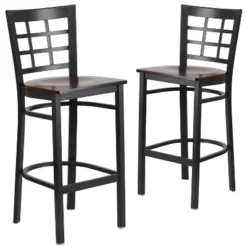 Emma And Oliver 2 Pack Window Back Metal Restaurant Barstool -Home office GUEST bd025c8a b906 4b41 8374 a345d78d4cfa
