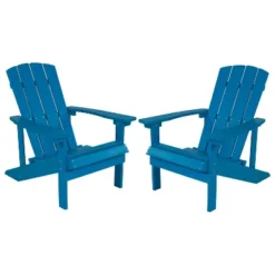 Emma And Oliver 2 Pack Outdoor All-Weather Poly Resin Wood Adirondack Chairs 29 Emma And Oliver 2 Pack Outdoor All-Weather Poly Resin Wood Adirondack Chairs -Home office GUEST bdc86143 8c31 4730 a864 c616398ab6a9