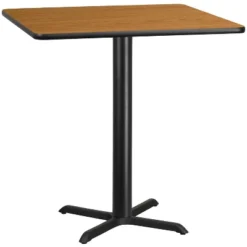 Emma And Oliver 42" Square Laminate Table Top With 33"x33" Bar Height Table Base -Home office GUEST bec919e5 378c 4f91 8770 124f1cf4cf6b
