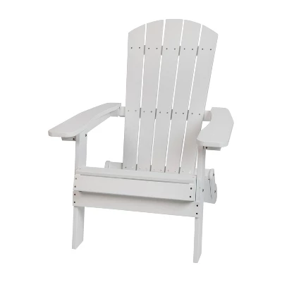 Emma And Oliver Set Of 2 Indoor/Outdoor Folding Adirondack Chairs With Side Table 11 Emma And Oliver Set Of 2 Indoor/Outdoor Folding Adirondack Chairs With Side Table - Image 11