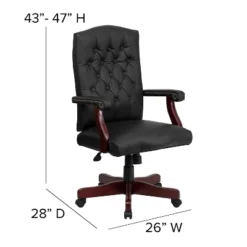 Emma And Oliver Martha Washington Executive Swivel Office Chair With Arms -Home office GUEST bf9f3fa7 dcb4 4e72 97df 859d68cecd20