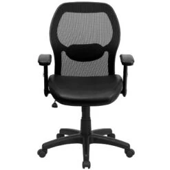 Emma And Oliver Mid-Back Super Mesh Executive Swivel Office Chair With Adjustable Arms -Home office GUEST c4c31458 4310 424f 92f1 4af35c2f3cd6