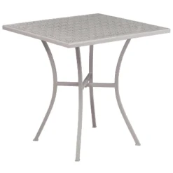 Emma And Oliver Commercial Grade 28" Square Colorful Metal Garden Patio Table -Home office GUEST c71d715d 143a 4976 8383 29badfd0b2eb