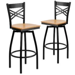Emma And Oliver 2 Pack "X" Back Swivel Metal Barstool 17 Emma And Oliver 2 Pack "X" Back Swivel Metal Barstool -Home office GUEST c77504c8 6bac 4742 a38c 6d4ffeea8318