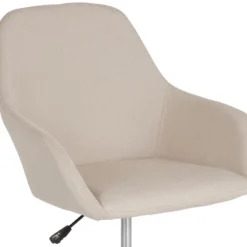 Emma And Oliver Home And Office Mid-Back Chair In Beige Fabric -Home office GUEST c8fe5b8b 7ae2 42f3 9f94 39f06085134c