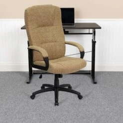 Emma And Oliver High Back Fabric Executive Swivel Office Chair With Arms