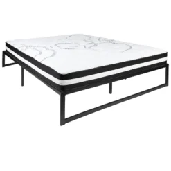 Emma And Oliver 14" Platform Bed Frame & 10" Mattress In A Box - No Box Spring Required -Home office GUEST c9f567a4 aa3c 4823 9035 6d6eb69fbaa1