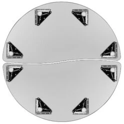 Emma And Oliver 2 Piece 47.5" Circle Collaborative Grey Kids Adjustable Activity Table Set -Home office GUEST ccb5ec89 ccab 42ac 99bd 83093ceccee2