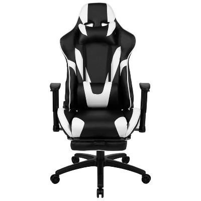 Emma And Oliver Racing Gaming Ergonomic Chair With Reclining Back, Footrest In Red LeatherSoft 2 Emma And Oliver Racing Gaming Ergonomic Chair With Reclining Back, Footrest In Red LeatherSoft - Image 2