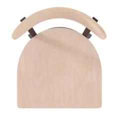 Emma And Oliver Industrial Barstool With Rolled Steel Frame And Solid Wood Seat - 500 Lbs. Static Weight Capacity -Home office GUEST cfc537fd 728d 47fe aed0 d6aff5e2a820