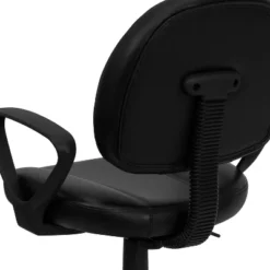 Emma And Oliver Mid-Back Black LeatherSoft Swivel Ergonomic Office Chair - Back Adjustment -Home office GUEST d28dc7f3 0eff 4038 bd22 6c1f3a445f0f