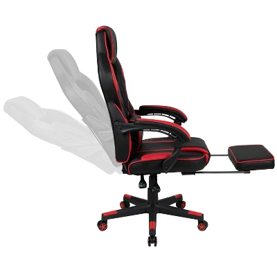 Emma And Oliver Ergonomic Gaming Chair -Recline Back/Arms, Footrest, Massaging Lumbar 9 Emma And Oliver Ergonomic Gaming Chair -Recline Back/Arms, Footrest, Massaging Lumbar - Image 9