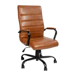 Emma And Oliver High Back Executive Swivel Office Chair With Metal Frame And Arms -Home office GUEST d3d1381c 79f3 457d 86b4 fbb5779fb10e