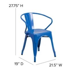 Emma And Oliver Commercial Grade 4 Pack Metal Indoor-Outdoor Chair With Arms 17 Emma And Oliver Commercial Grade 4 Pack Metal Indoor-Outdoor Chair With Arms -Home office GUEST d56a7e7e 27fd 49b5 b608 f3e57256ee79