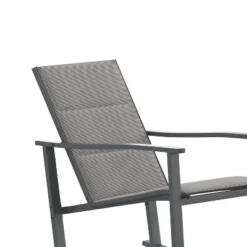 Emma And Oliver Set Of 2 Outdoor Rocking Chairs With Flex Comfort Material And Metal Frame -Home office GUEST d5ad1db5 53b9 419c 824f b3815d891972