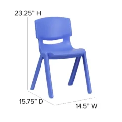 Emma And Oliver 5 Pack Plastic Stackable School Chair With 13.25" Seat Height -Home office GUEST d5edce9e f5bb 478a bb97 1634e43a03f0
