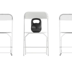 Emma And Oliver 4 Pack Of All-Weather, Extra Wide Contoured Plastic Folding Chairs With Metal Frame And 650 Lb. Static Weight Capacity -Home office GUEST d69e8702 2e87 45b7 b8fe dc69ab552286