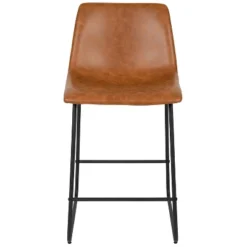 Emma And Oliver Set Of 2 Kitchen Counter Height Stool - 24 Inch LeatherSoft Barstool -Home office GUEST d6df6429 25d1 405c bb45 e68b6f41842c