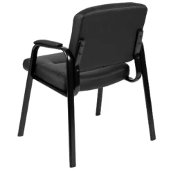 Emma And Oliver Black LeatherSoft Executive Reception Chair - Guest Chair -Home office GUEST d70e8ffe 0f09 4f64 bf89 d93a382cb925