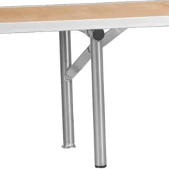 Emma And Oliver 72" X 12" X 12" Birchwood Bar Top Riser With Silver Legs -Home office GUEST d839bb2a f6a2 426a b473 165f1abcda0c