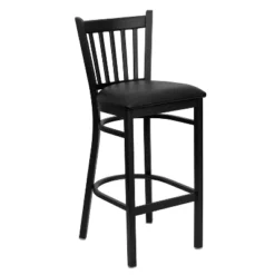 Emma And Oliver Black Vertical Back Metal Restaurant Dining Barstool 23 Emma And Oliver Black Vertical Back Metal Restaurant Dining Barstool -Home office GUEST d8adf404 5f5d 41fd a760 3a176bb015dd