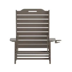 Emma And Oliver Poly Resin Adjustable Adirondack Lounger With Swivel Cup Holder For Indoor/Outdoor Use -Home office GUEST d90b9fa5 6d36 430a b7d7 1e618e3ad82d