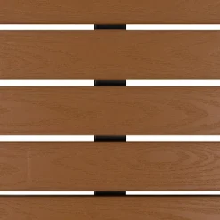 Emma And Oliver Outdoor Faux Teak Dining Table With Poly Slats - Square Patio Table -Home office GUEST d9a76088 58fb 4196 8371 bc345362df57