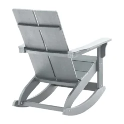 Emma And Oliver Set Of 2 Modern All-Weather Poly Resin Adirondack Rocking Chairs For Indoor/Outdoor Use -Home office GUEST dae2acfb 94b2 46d9 860e eafa41e7839d