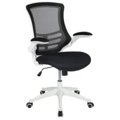 Emma And Oliver Mid-Back Mesh Swivel Ergonomic Task Office Chair With Flip-Up Arms -Home office GUEST db1d7b68 025f 4d62 b278 a60b2fb9163f