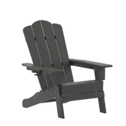 Emma And Oliver Adirondack Chair With Cup Holder, Weather Resistant HDPE Adirondack Chair -Home office GUEST dc175cae 3c41 4aaa 8ec2 332d057d675e