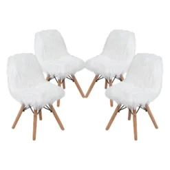 Emma And Oliver 4 Pack Kids Shaggy Dog Accent Chair - Desk Chair - Playroom Chair -Home office GUEST de31d7fa 7879 400e a9fb 4a2457df6376